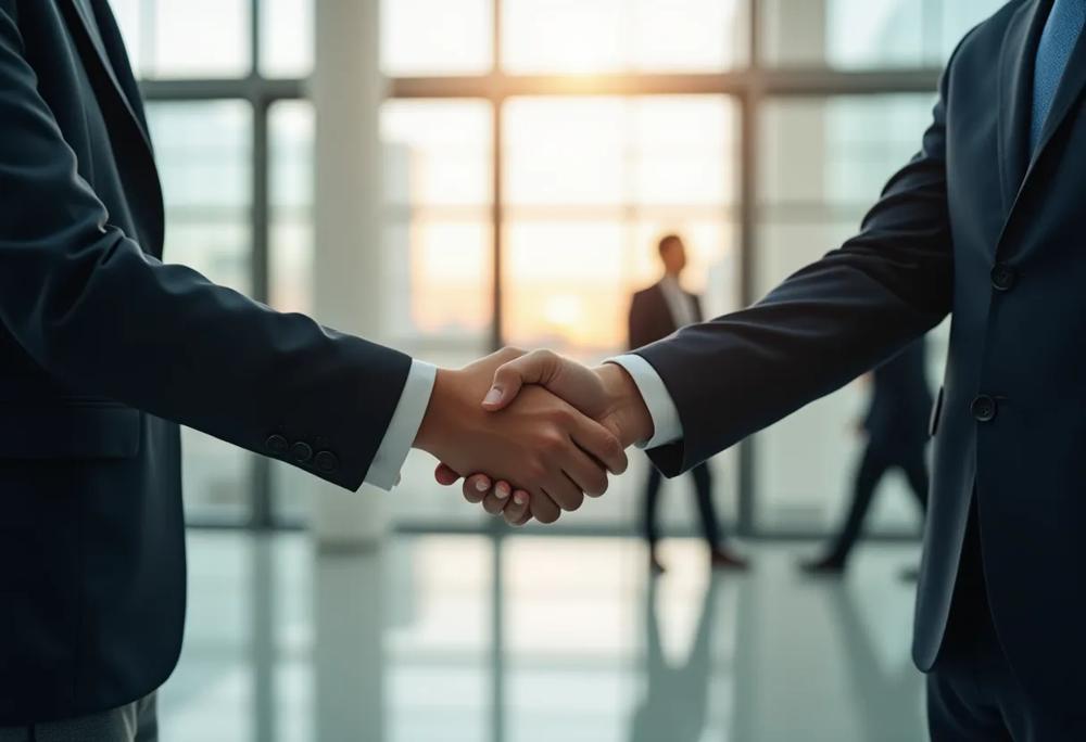 Business handshake